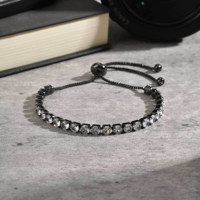 Wholesale Copper Zirconia Black Bracelet