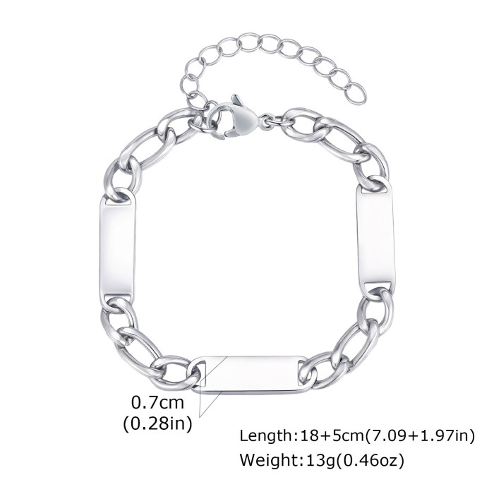 Wholesale Stainless Steel Blank Engravable Bracelet