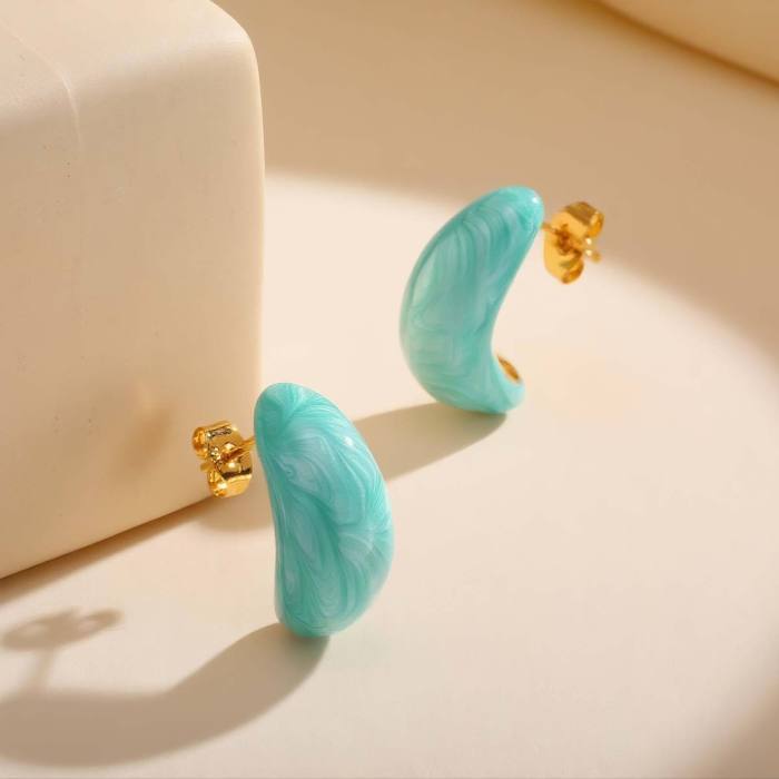 Wholesale Stainless Steel Colored Earrings