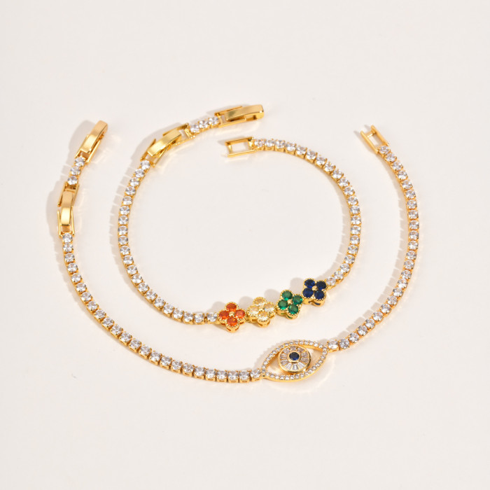 Wholesale Copper Gold Plated Tennis Bracelet