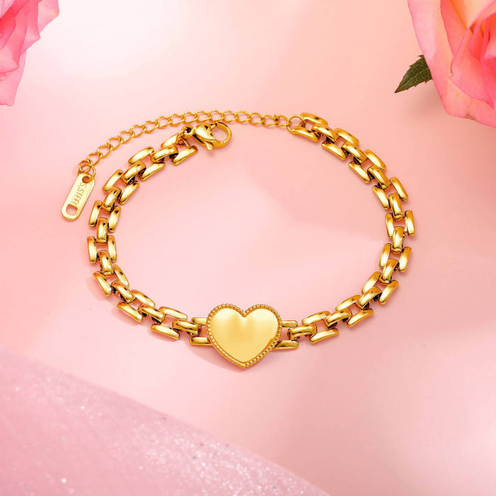 Wholesale Stainless Steel Heart Fashion Bracelet