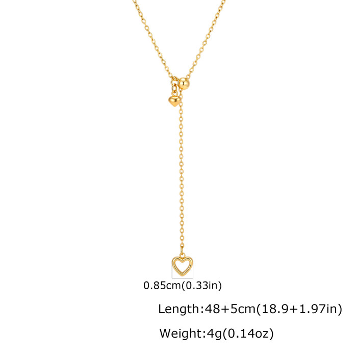 Wholesale Stainless Steel Heart Y-Necklace