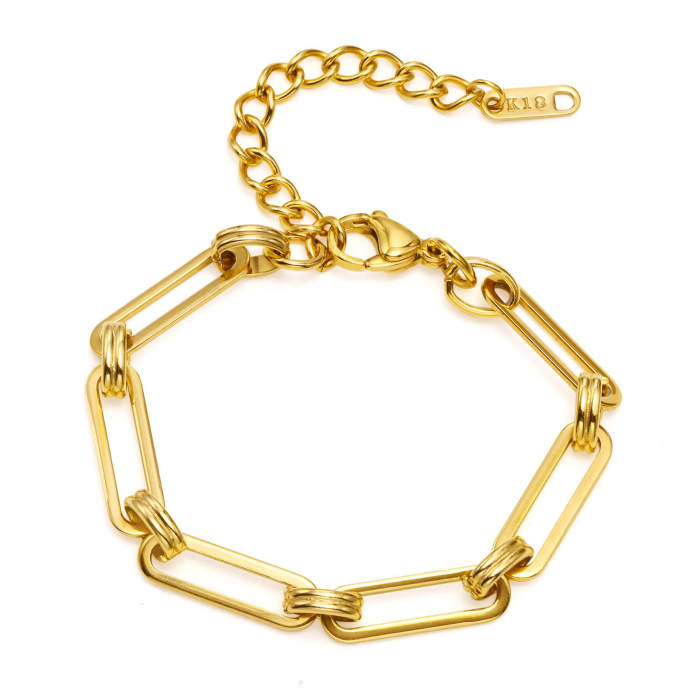 Wholesale Stainless Steel Paperclip Chain Bracelet