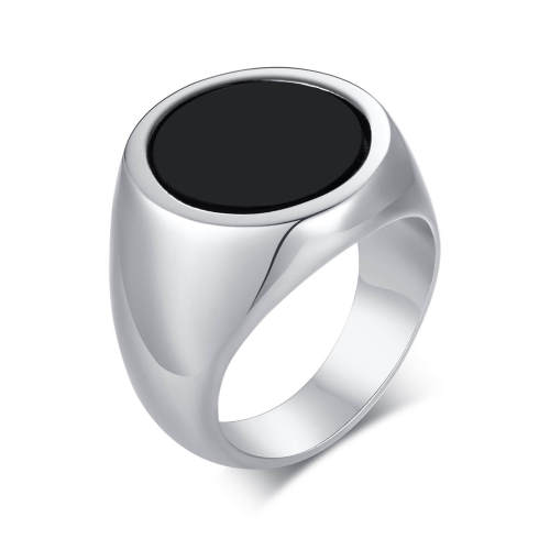 Wholesale Stainless Steel Circle Black Enamel Seal Ring