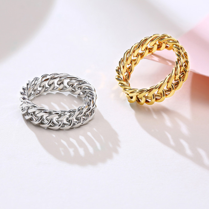 Wholesale Stainless Steel Cuban Chain Ring