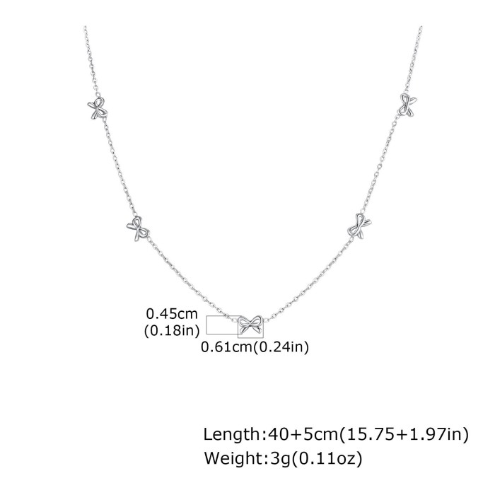 Wholesale Stainless Steel Ribbon Gold Necklace