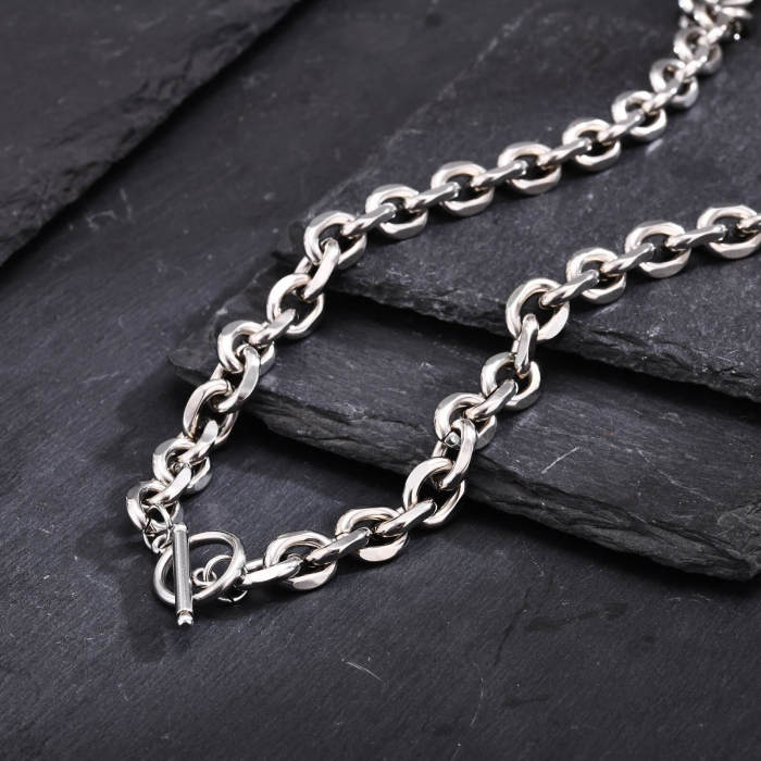 Wholesale Stainless Steel Men's OT Clasp Necklace