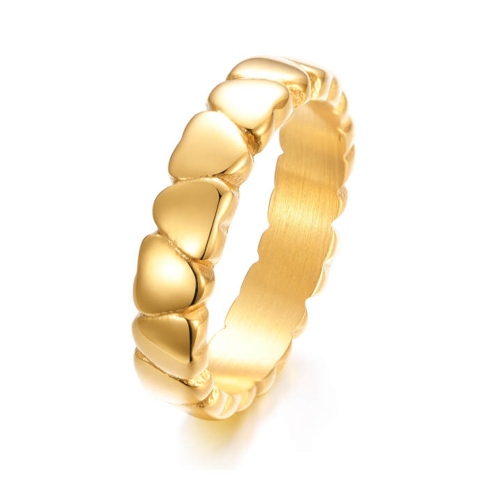 Wholesale Stainless Steel Heart link Ring
