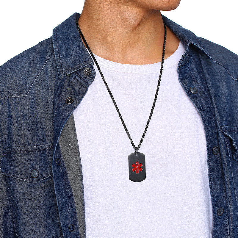 Wholesale Stainless Steel Medical ID Dog Tag Pendant