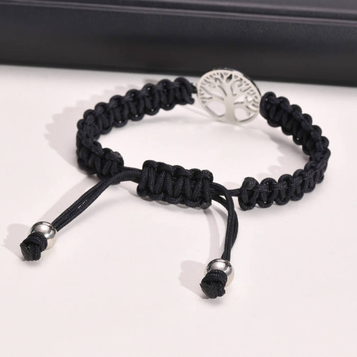 Wholesale Stainless Steel Tree of Life Braided Bracelet