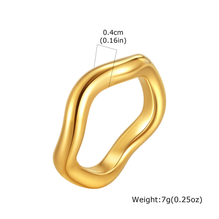 Wholesale Stainless Steel Wave Ring