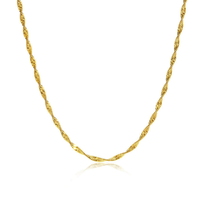 Wholesale Stainless Steel Twist Snake Bone Chain Necklace