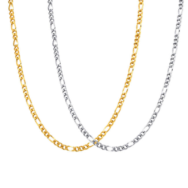 Wholesale Stainless Steel Figaro Chain Necklace