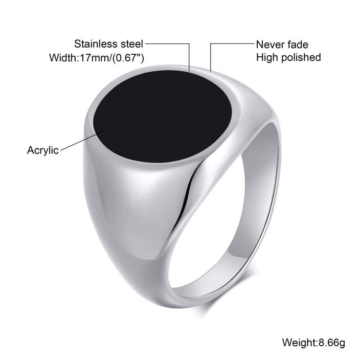 Wholesale Stainless Steel Classic Men's Seal Ring