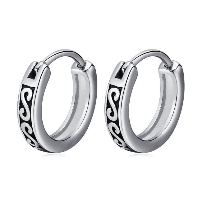 Wholesale Stainless Steel Men S Style Huggie Earrings