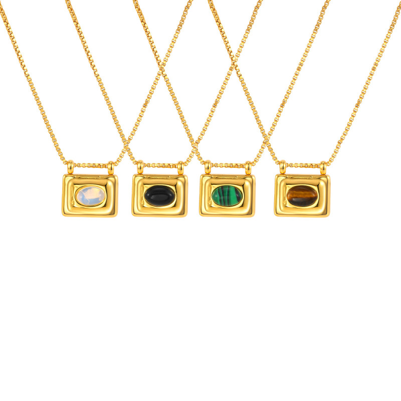 Wholesale Gold Plated Natural Stone Pendant