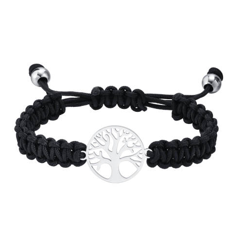 Wholesale Stainless Steel Tree of Life Braided Bracelet