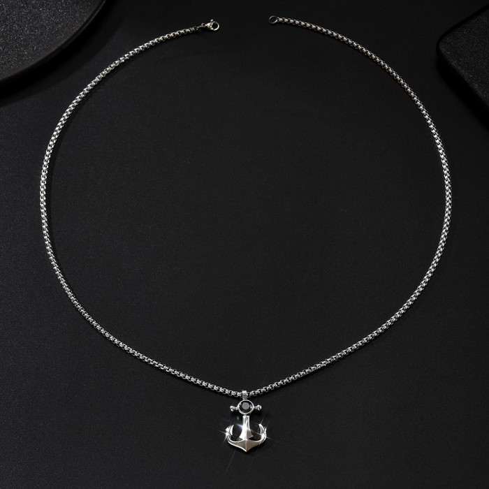 Wholesale Men's Stainless Steel Anchor Pendant