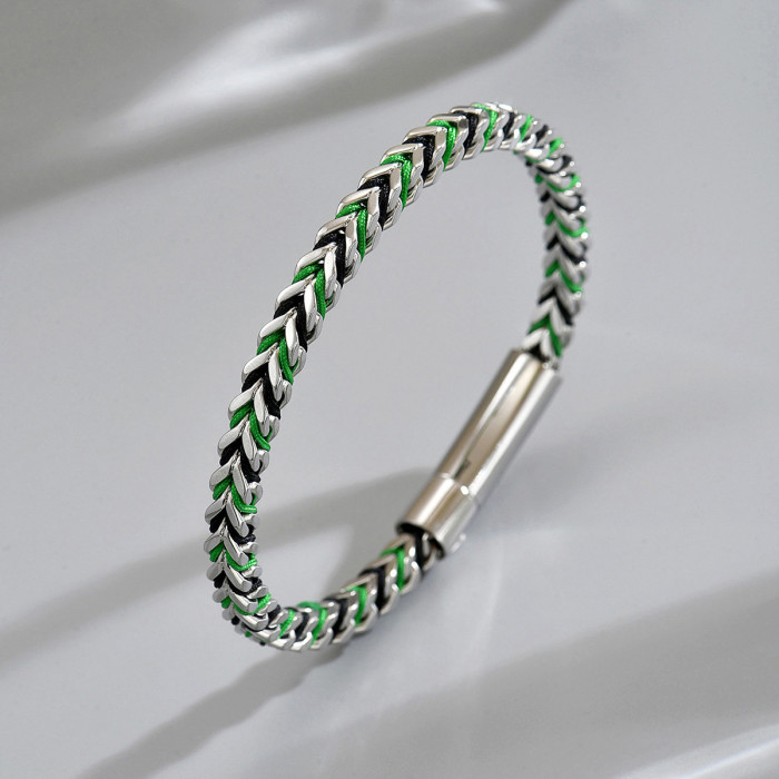 Wholesale Stainless Steel Woven Wheat Chain Bracelet