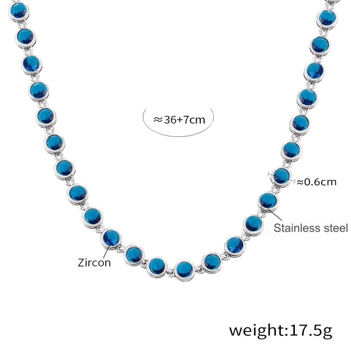 Wholesale 3A Zirconia PVD Plated Stainless Steel Jewelry Set