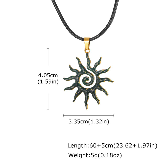 Wholesale Stainless Steel Sun Spiral Pendant