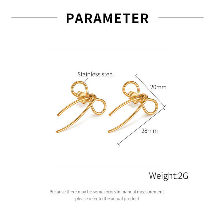 Wholesale Stainless Steel Ribbon Earrings