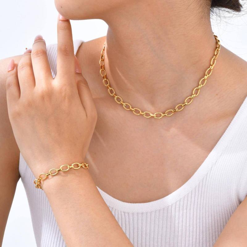 Wholesale Stainless Steel Embossed Handmade Bracelet Necklace