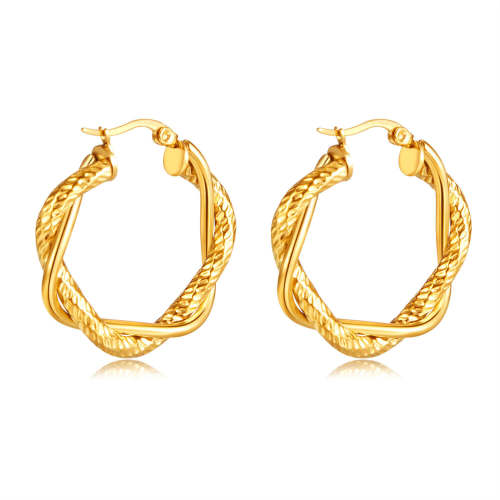 Wholesale Stainless Steel Twist Women Earring
