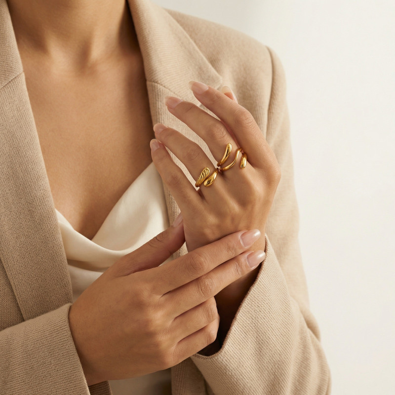 Wholesale Stainless Steel Teardrop Wrap Rings