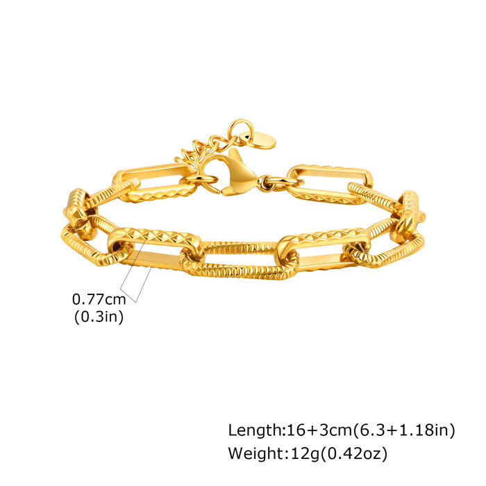 Wholesale Stainless Steel Rectangular Handmade Chain