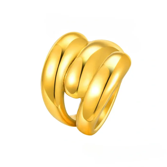 Wholesale Stainless Steel Fashion Women Irregular Rings