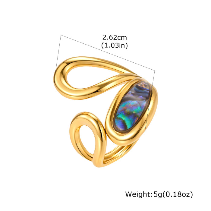 Wholesale Stainless Steel Shell Open Ring