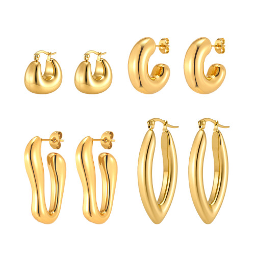 Wholesale Stainless Steel Chunky Hoop Earrings