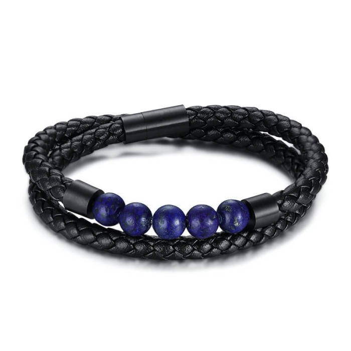Wholesale Lapis Lazuli Leather Bracelet