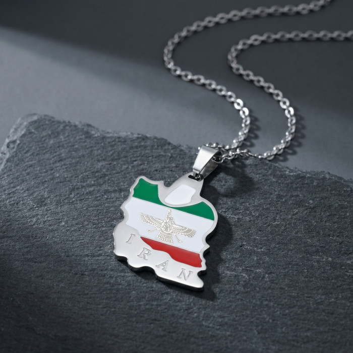 Wholesale Stainless Steel Iran Map Pendant