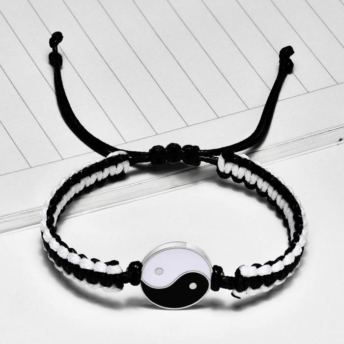 Wholesale Wax Rope Bracelet with Yinyang