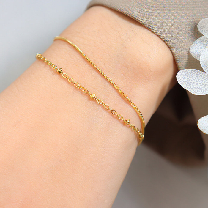 Wholesale Stainless Steel Elegant Snake Chain Bracelet