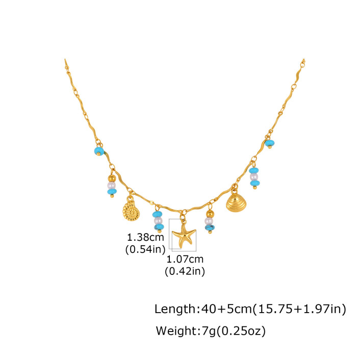 Wholesale Stainless Steel Marine Charm Necklace