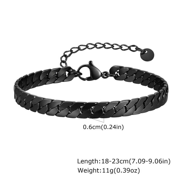 Wholesale Stainless Steel Flat NK Chain Bracelet
