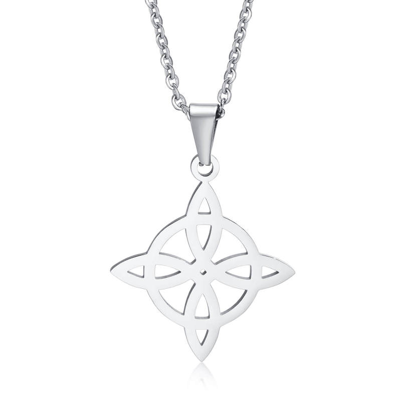 Wholesale Stainless Steel Irish Celtic Quaternary Knot Pendant