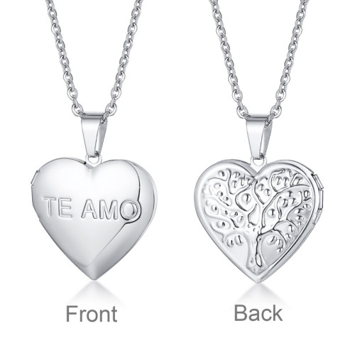 Wholesale Stainless Steel Womens Pendant Necklace Silver