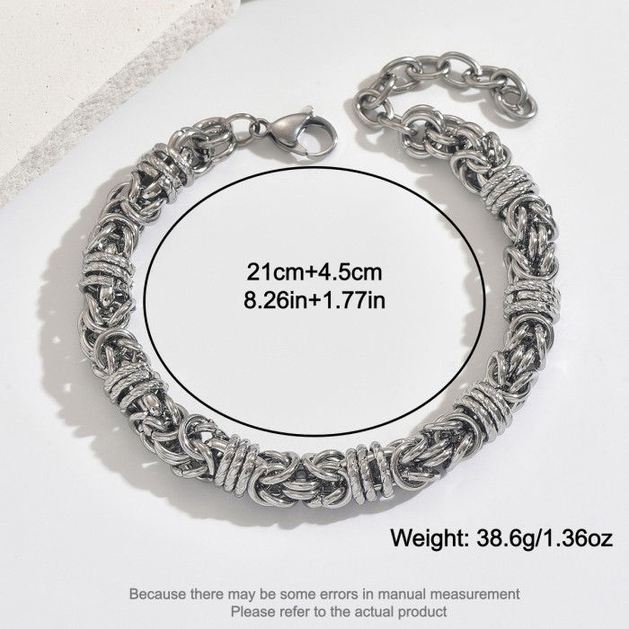 Wholesale Stainless Steel Byzantine Chain Bracelet