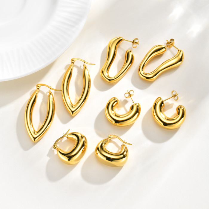 Wholesale Stainless Steel Chunky Hoop Earrings