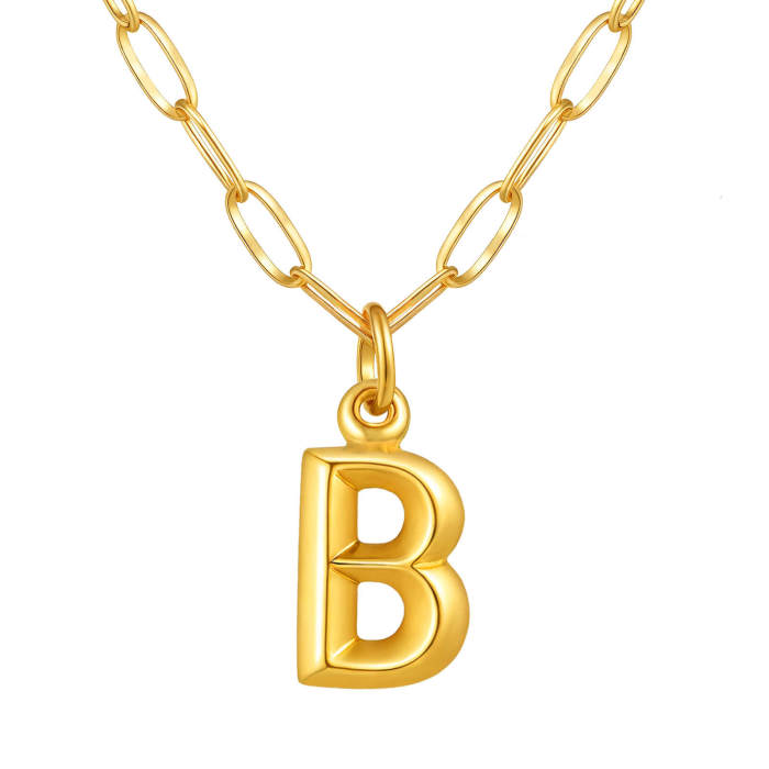 Wholesale Stainless Steel Monogram Necklace