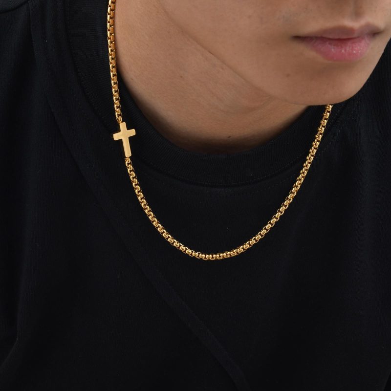 Wholesale Stainless Steel Mens Cross Necklace