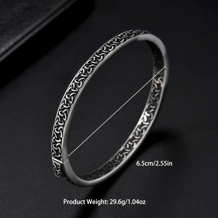 Wholesale Retro Stainless Steel Celtic Knot Bangle