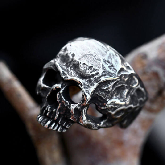 Wholesale Stainless Steel Vintage 3D Skull Rings