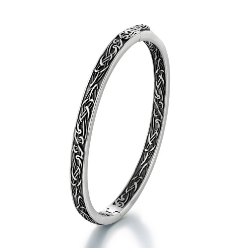 Wholesale Retro Stainless Steel Celtic Knot Bangle