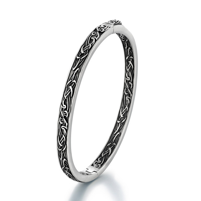 Wholesale Retro Stainless Steel Celtic Knot Bangle