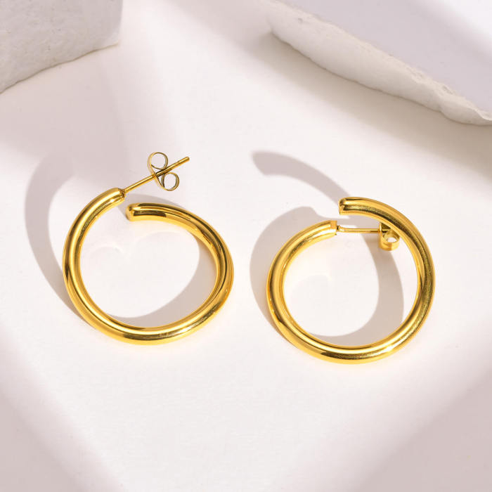 Wholesale Stainless Steel Open Hoop Earrings